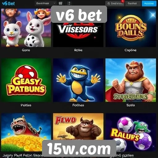 Variedade de jogos disponíveis na v6 bet